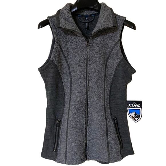 Kühl NWT Women’s Gray Kozet Wool Blend Full Zip Vest Sz XS - Picture 1 of 12